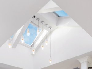 kitchen skylights with the sky and lights in sydney